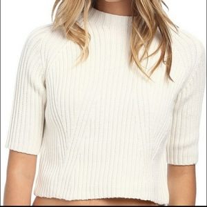 Stylestalker Fraction Cropped Cream Sweater sz Medium NEW M